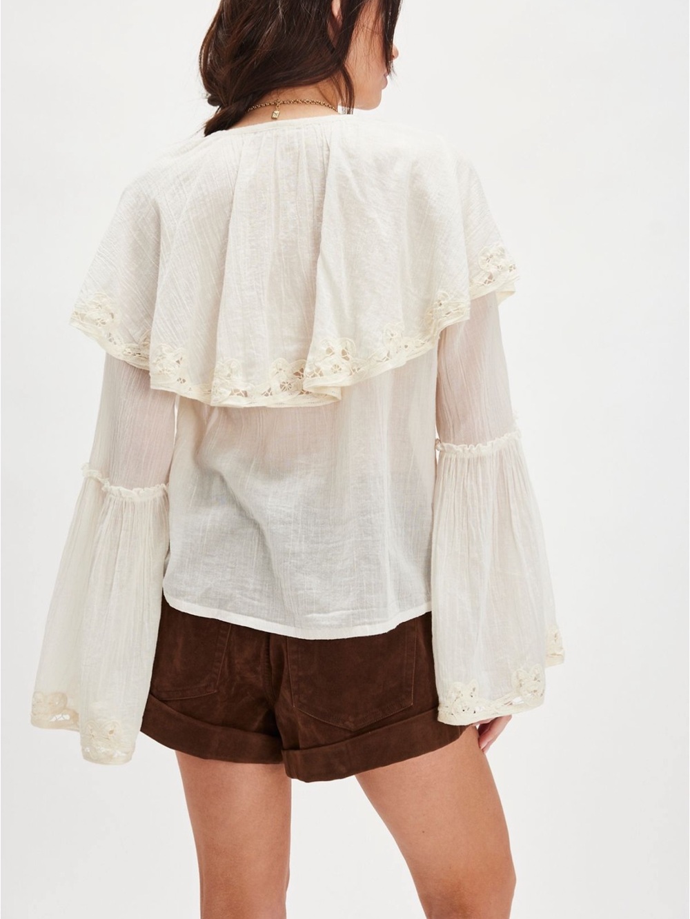 NWOT Free People Riley Battenburg Blouse - Picture 3 of 6
